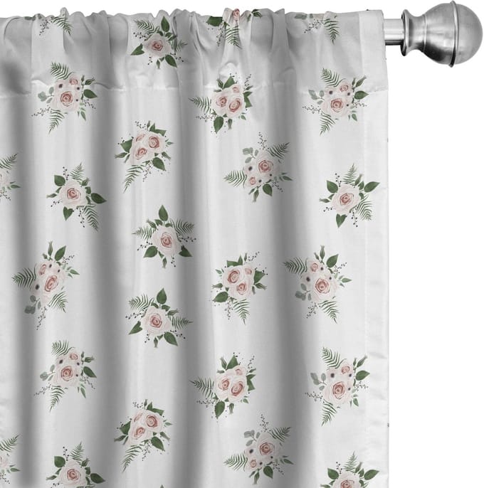 ABAKUHAUS Gordijnen – 2x75x175 cm – microvezel – Resedagroen/Blush