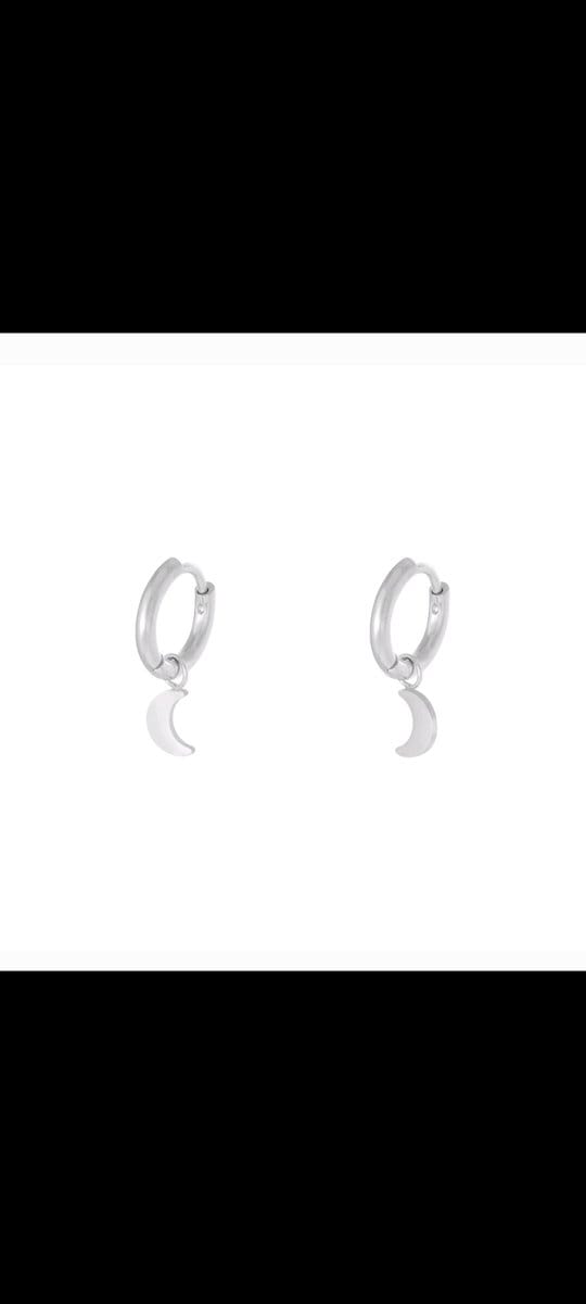 Moon earrings silver