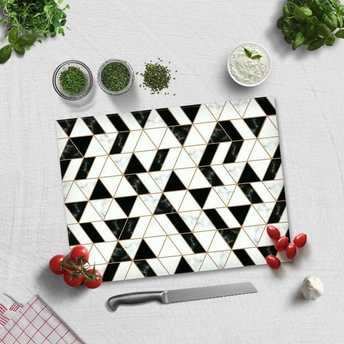Black Gold Tempered Glas Snijplank 30cm x 40cm - Glassnijplank