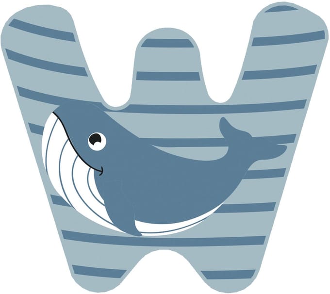 Small Foot - Wooden Animal Children's Letter - W