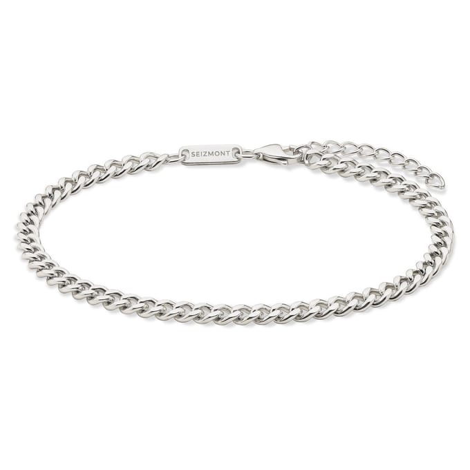 Argentia | Armband met 4 mm gourmetschakels van ongecoat ruw 925 sterling zilver