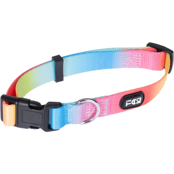 TIAKI Kraag Regenboog, maat M: 35-50cm nekomtrek hond
