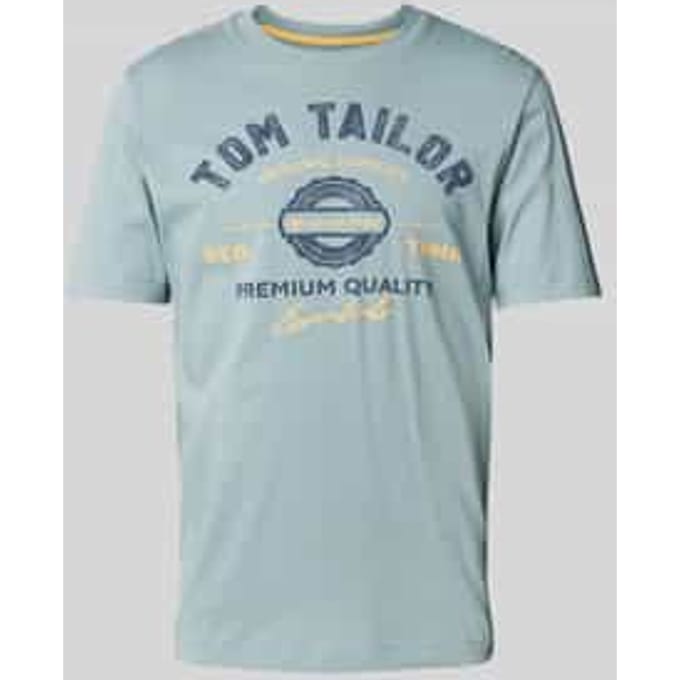 Tom Tailor - T-shirt met logoprint - Maat M - grey mint