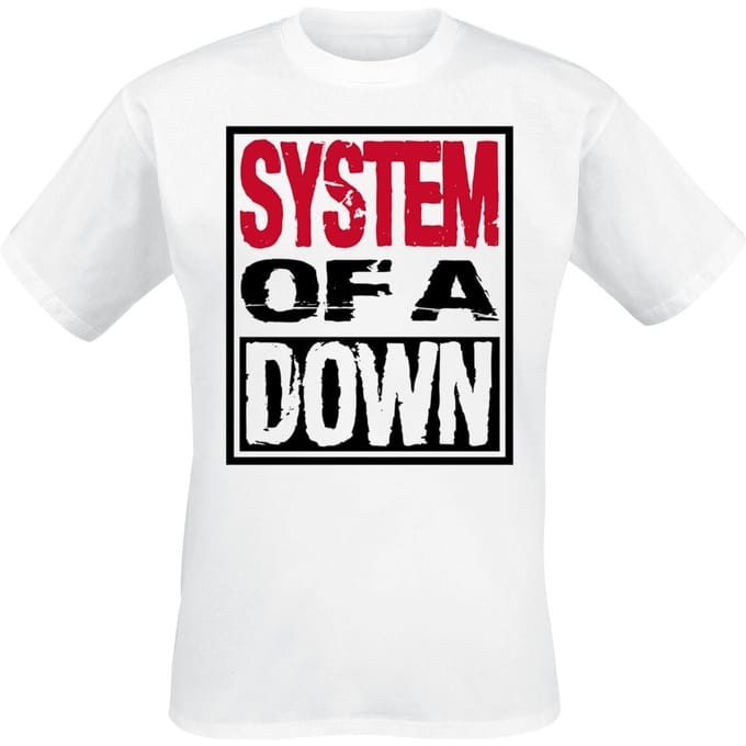 System Of A Down T-shirt - Triple Stack Box - S tot XXL - voor Mannen - wit