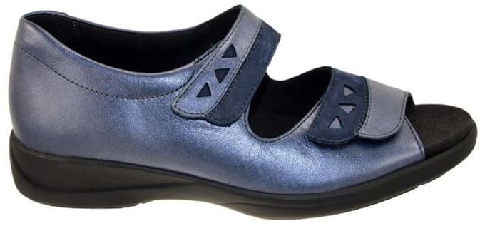 Solidus -Dames - blauw - sandalen - maat 35.5