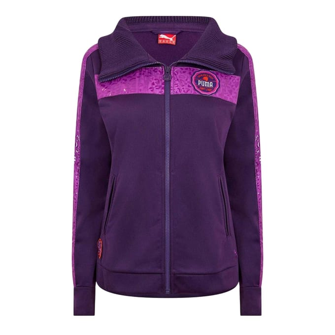 Puma Dames-trainingsjack met dierenprint (Paars)