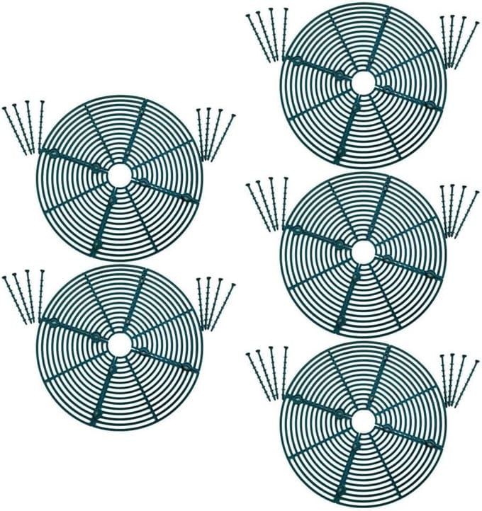 Kattenbeschermingsnet - Plastic omheining - Planten beschermen - Set van 5 - 30 cm - Groen