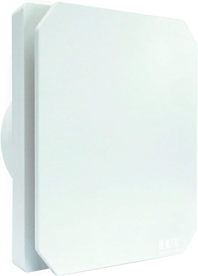 Wandventilator - Axiale afzuiging - Vocht verwijderen - Stille werking - 80 mm - Wit