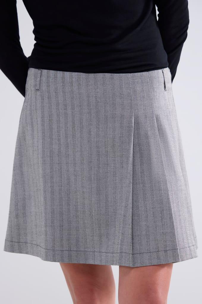 Summum Woman Skirt Herringbone Black Größe: 36 | Miniröcke Outlet | Damen | Schwarz