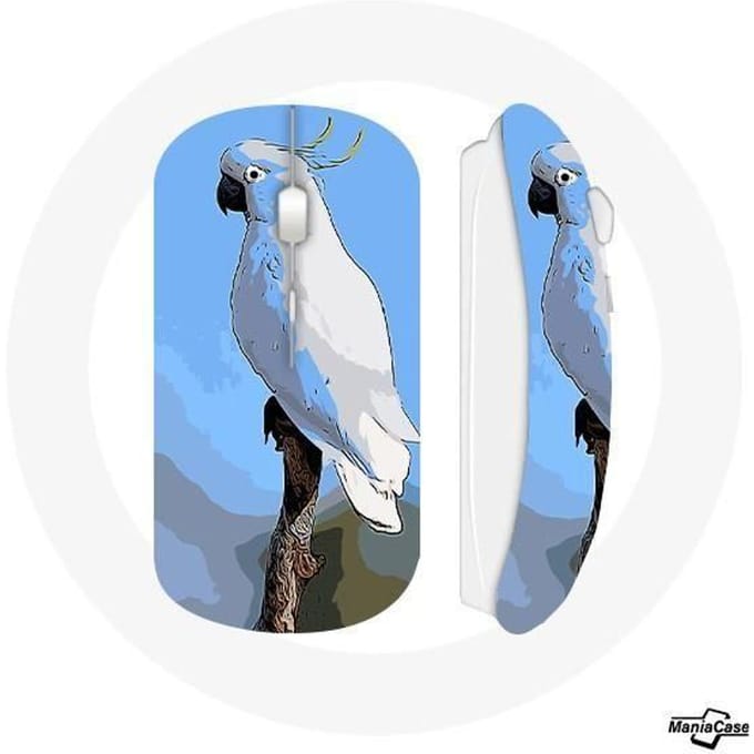 Draadloze muis Kaketoe Papegaaien witte vogels