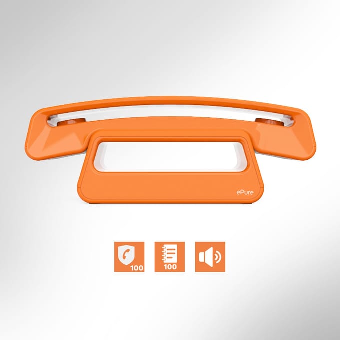Alcatel E-pure Iconic Dect huistelefoon Oranje : Stijlvol, functioneel, elegant en goed doordacht