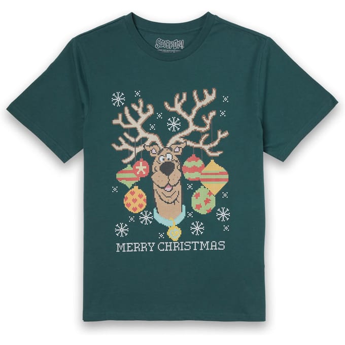 Scooby Doo Men's Christmas T-Shirt - Forest Green - S