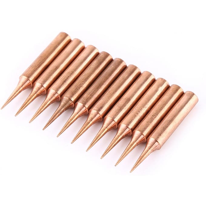10 stuks Puur Koper Lage Temperatuur Soldeerbout Soldeertips Station Gereedschap 900MTI