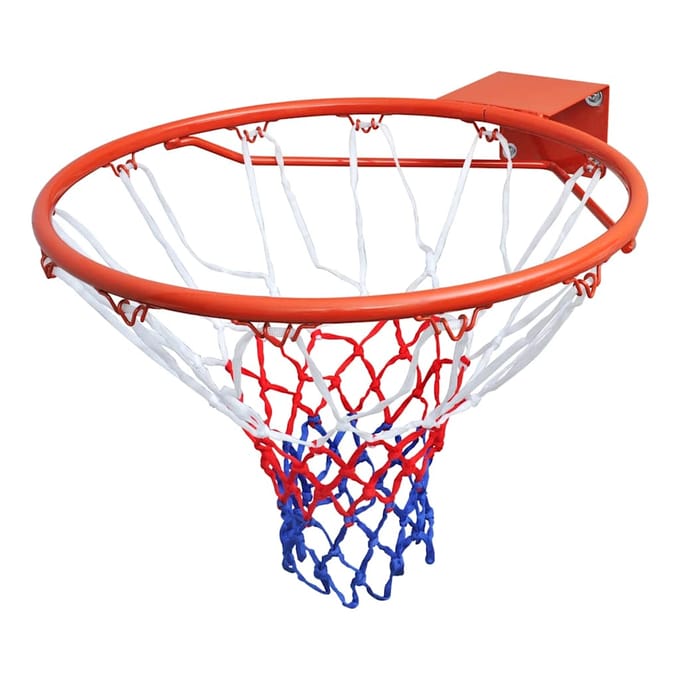 vidaXL - Basketbalringset - met - net - 45 - cm - oranje