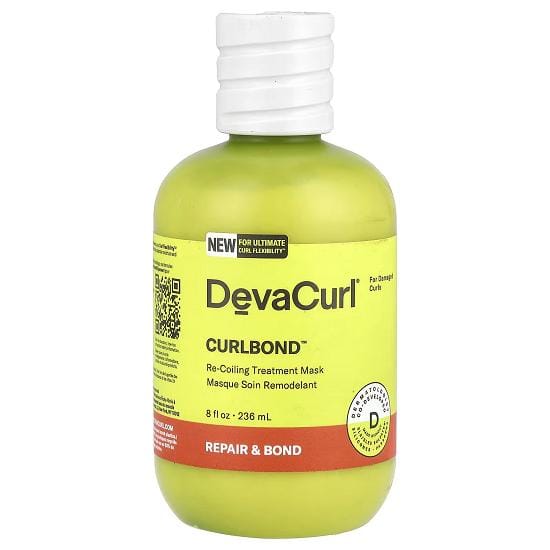 DevaCurl Curlbond™, masque de traitement recourbant, 8 fl oz (236 ml) yellow