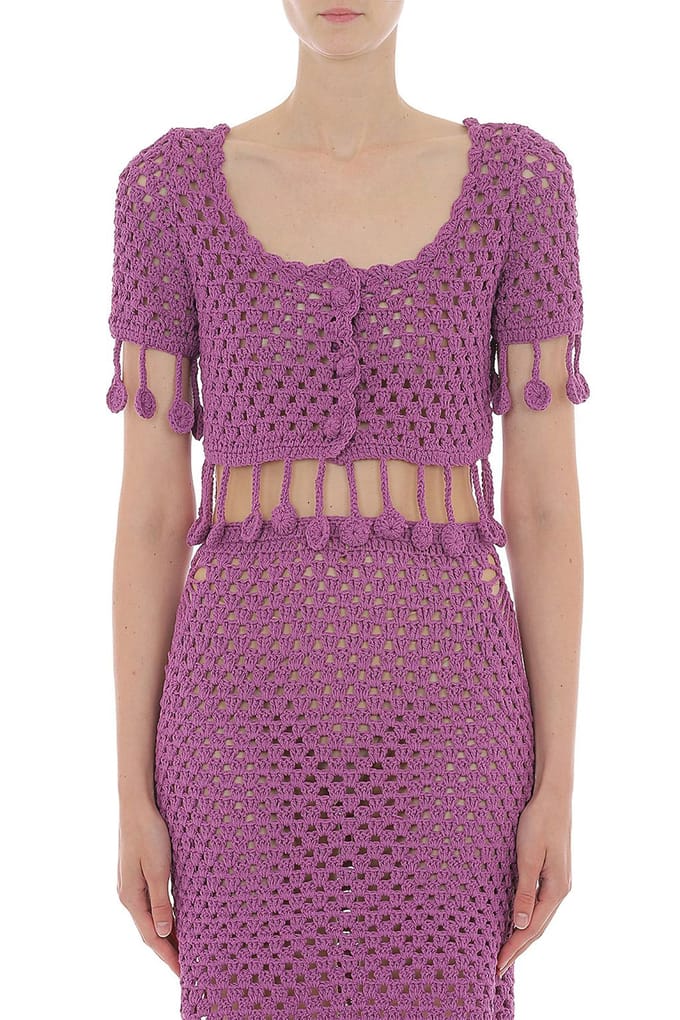 Moschino Knitwear Violet Taglia: 40 | Cardigan Outlet | Donna | Viola