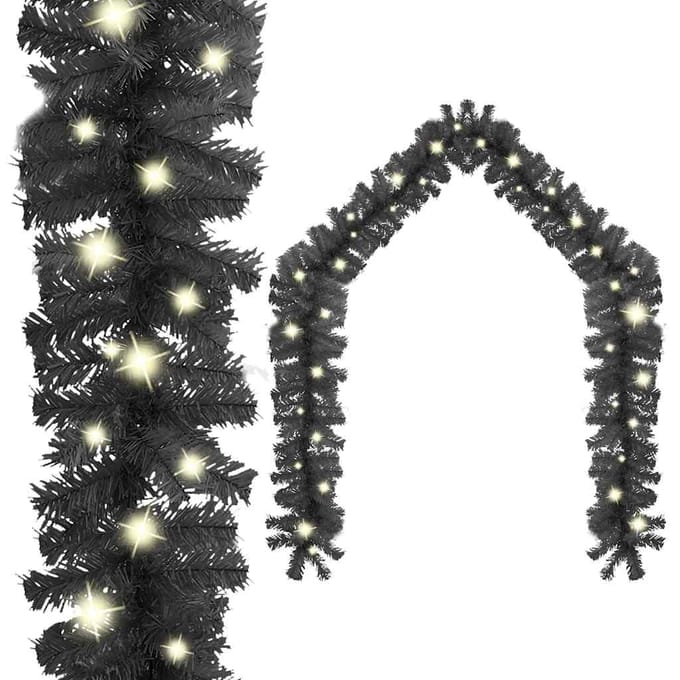 vidaXL - Kerstslinger - met - LED-lampjes - 20 - m - zwart