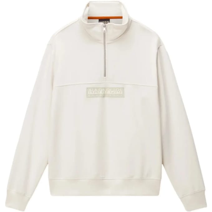 Napapijri Half-Zip Sweater Off White - Maat L - Heren - Quarter zip