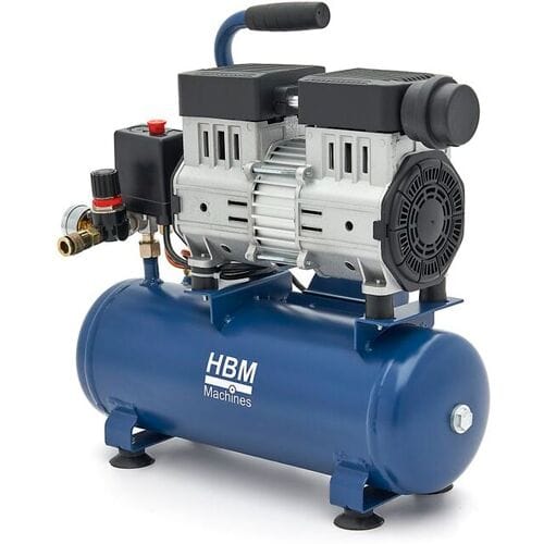 HBM Low Noise Compressor 8 liter Luchtopbrengst 108 L p/m