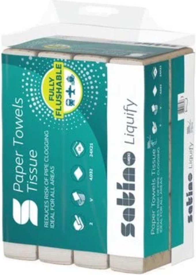 Satino Liquify Handdoek v-vouw 2-laags - 24x21cm (4020 stuks)