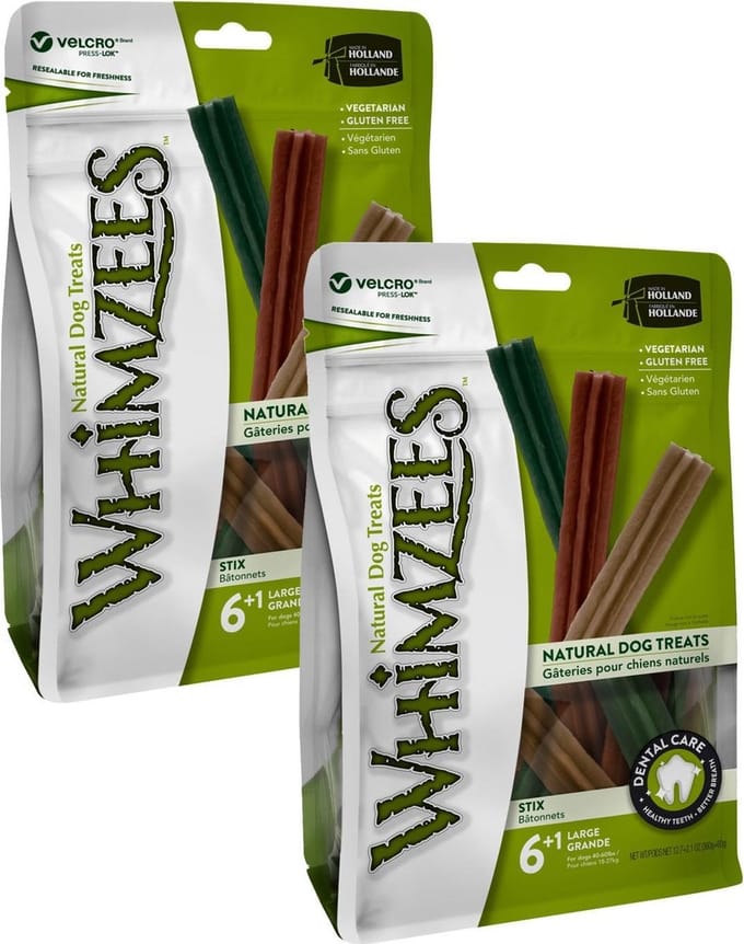 Whimzees Stix Large - Hondensnacks - 2 x 7x17.8 cm