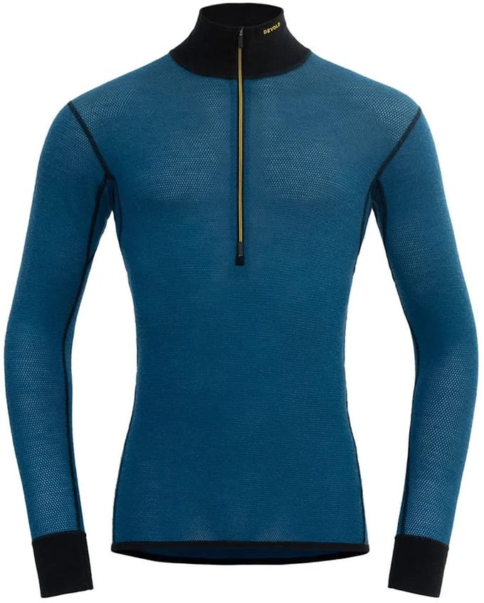 Devold Of Norway Wool Mesh 190 Half Rits Lange Mouw T-shirt Blauw M Man