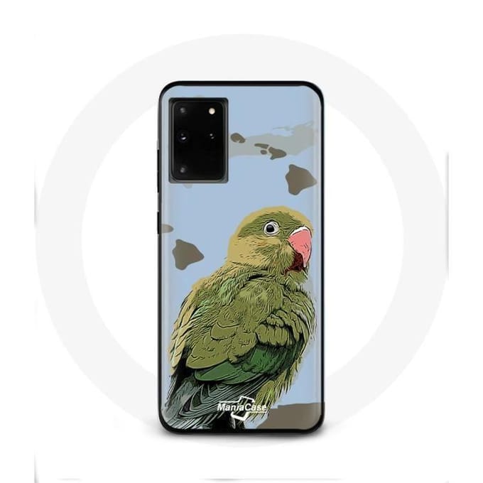 Coque - Samsung - Galaxy S11 Plus Plus - Souple - Vert - Perruches Oiseaux