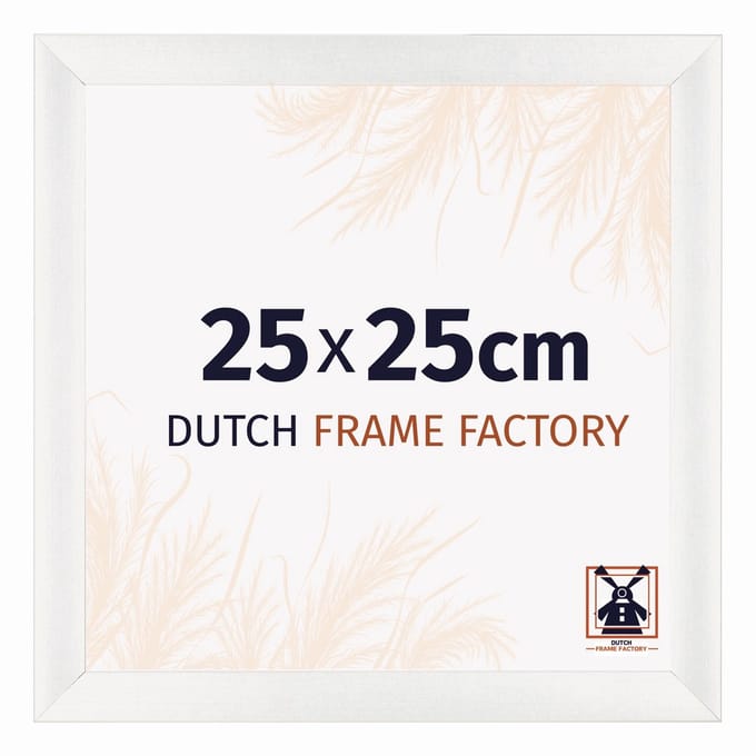 Fotolijst 25x25 cm - MDF - Wit Geveegd - Praag