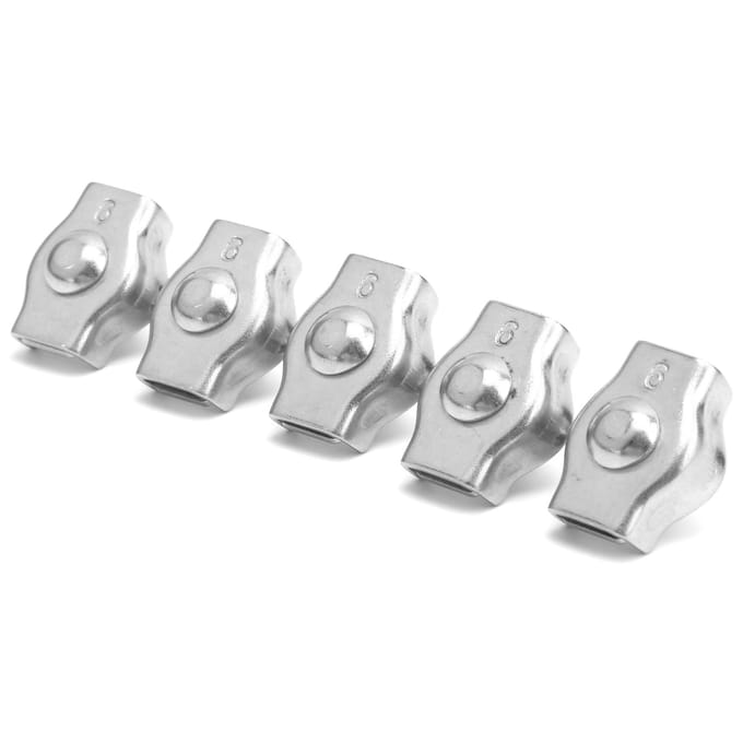 5 STUKS Touwklem Simplex Roestvrij Staal Marine Hardware Bevestiging voor Bosbouwmachines 6mm 0.24in white