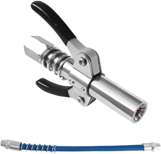 Smeernippels Koppeling - Vetspuit Adapter - Smeren van Machines - Lekvrij Ontwerp - 9 x 5 cm - Zwart