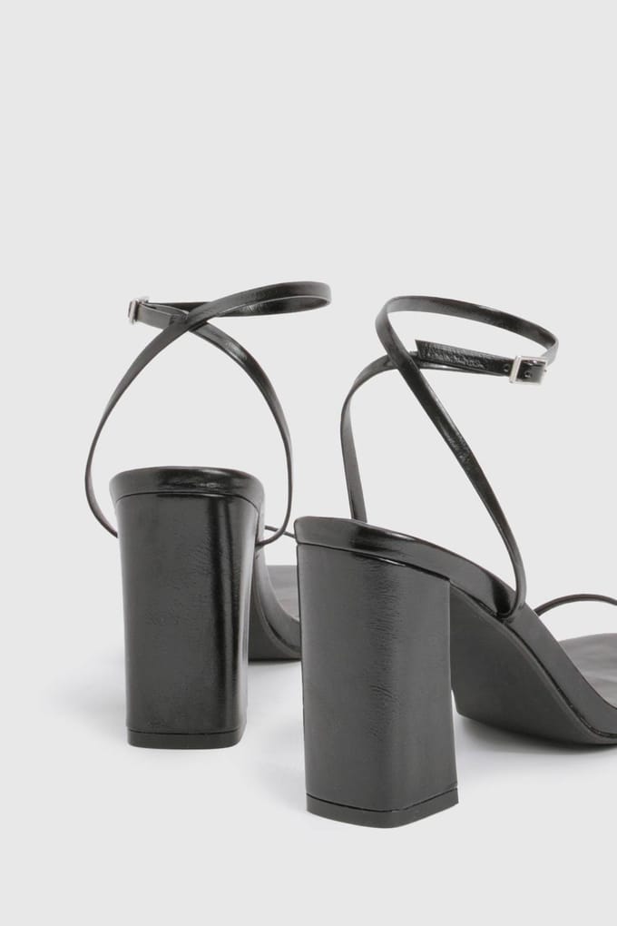 boohoo Dames 2-Delige Blokhakken | Black | Maat: 6