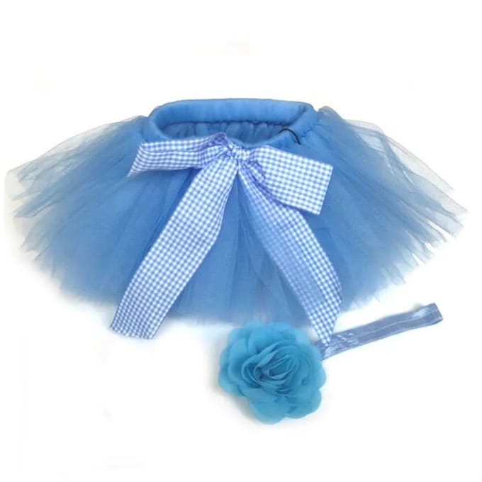 Blauw baby tutu set 6 - 12 maanden