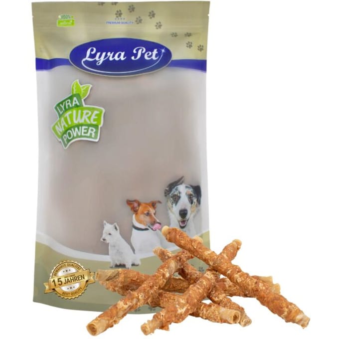 1 kg Lyra Pet® kauwrollen met kipfilet ca. 30-34 cm