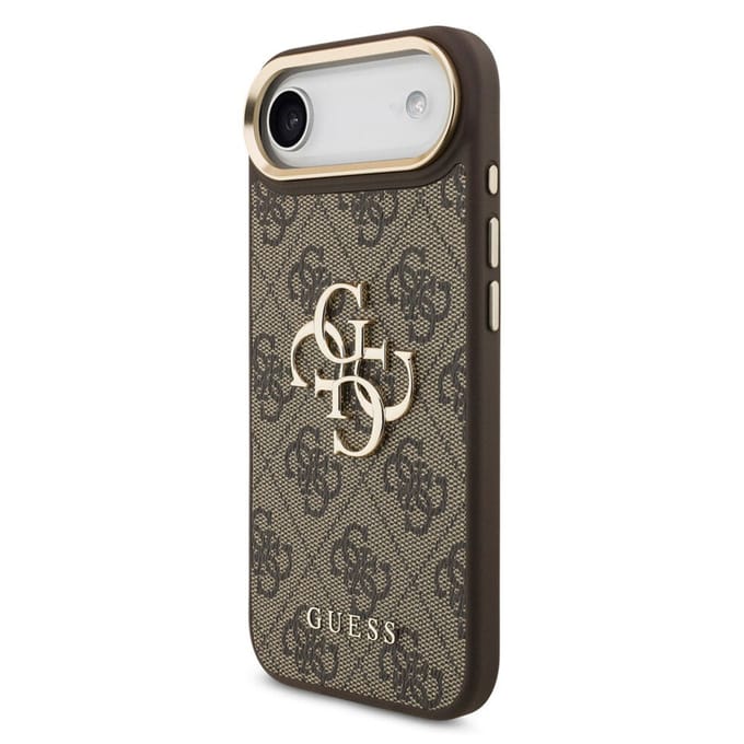 Guess Back Cover - iPhone 17 Air - Bruin - Slank TPU-ontwerp - Big Metal Logo