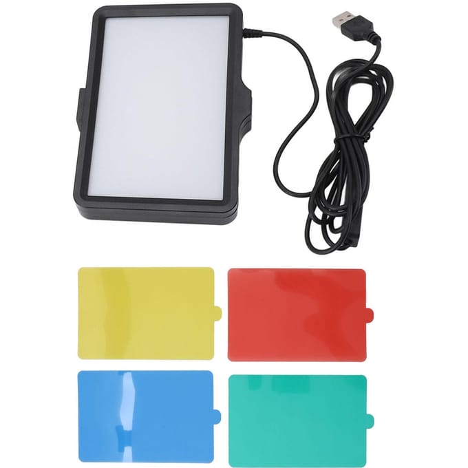 LED Camera Videolamp met RGB-filter USB-voeding Draagbare Fotografieverlichting Dimbaar LED-paneel black
