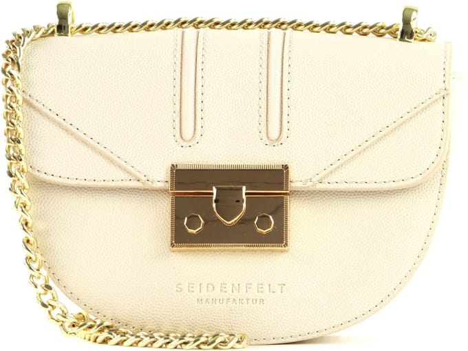 SEIDENFELT MANUFAKTUR Schoudertas Avondtas Roros Moon Beige / Gold