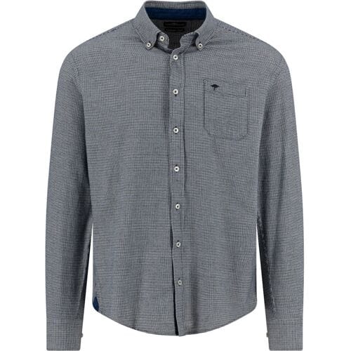 Fynch-Hatton Overhemd Mini Houndstooth Check Dark Ivy / male