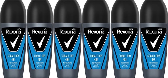 6x Rexona Deo Roll-on Men - Cobalt Dry 50 ml