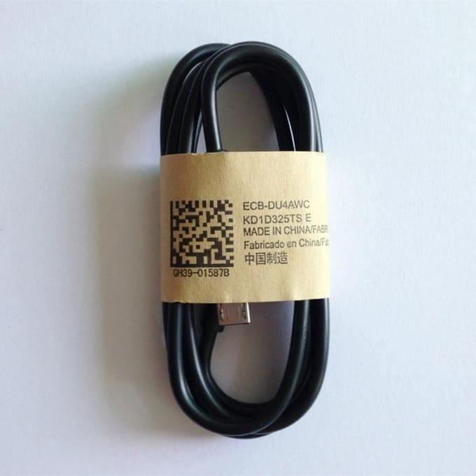 Zwart 1 st. Micro USB-kabel Oplaadkabel Smartphones 1m voor Samsung Galaxy S3 S4 HTC WFR