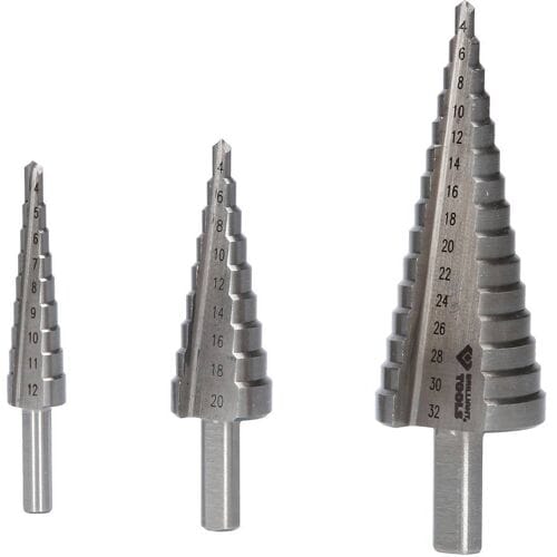 BRILLIANT TOOLS Stappenboorset 3-delig Ø 4 - 32 mm - BT101925