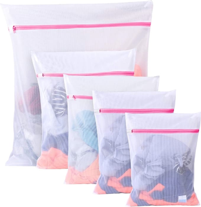Wasnet voor wasmachine set van 5 - Waszakken met ritssluiting voor delicate kleding, reizen en opberging