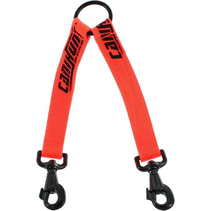 Hondenduo riem platte band 2 karabiners Canihunt Hunter