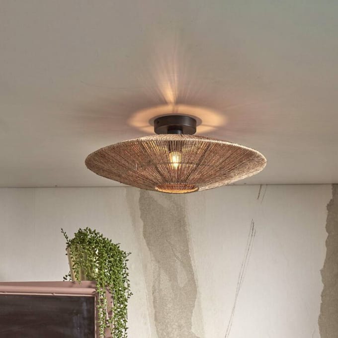 Good & Mojo Good &amp; Mojo plafondlamp Iguazu, naturel, Ø 55 cm