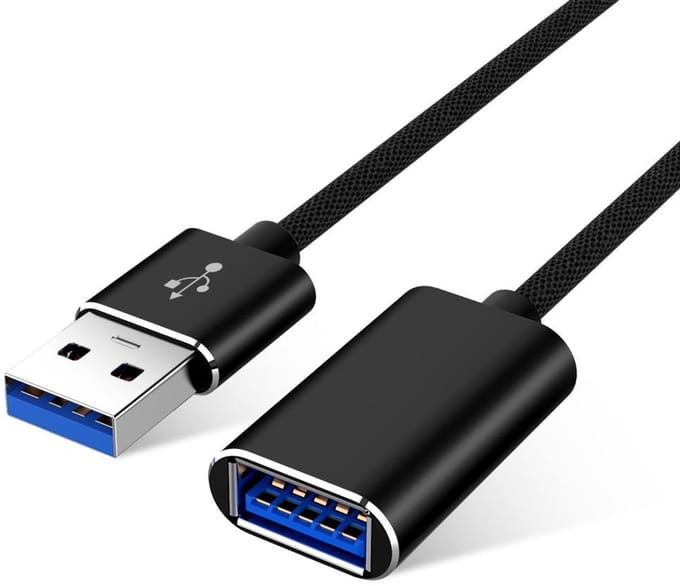 USB 3.0-kabelverlenging - 2 meter - compatibel met USB-sleutelgamecontroller / externe harde schijf / toetsenbordmuis / printercomputer
