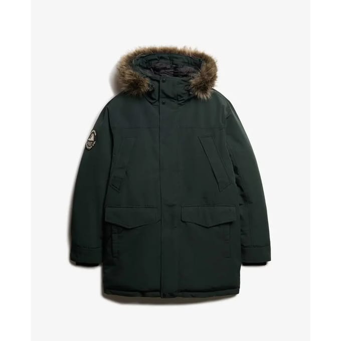 Superdry - Everest Parka Jas Met Imitatiebont - Heren - Gewatteerde jassen