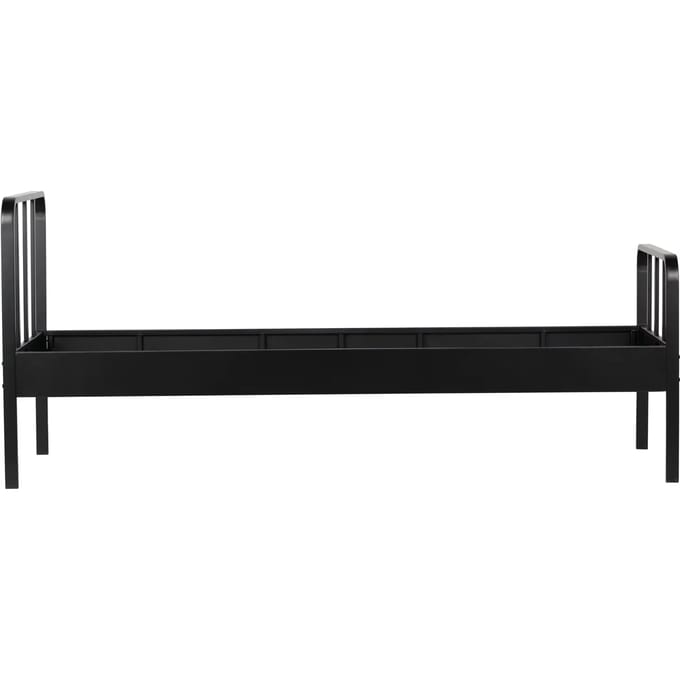 WOOOD Mees Bed - Metaal - Zwart - 90x208x95