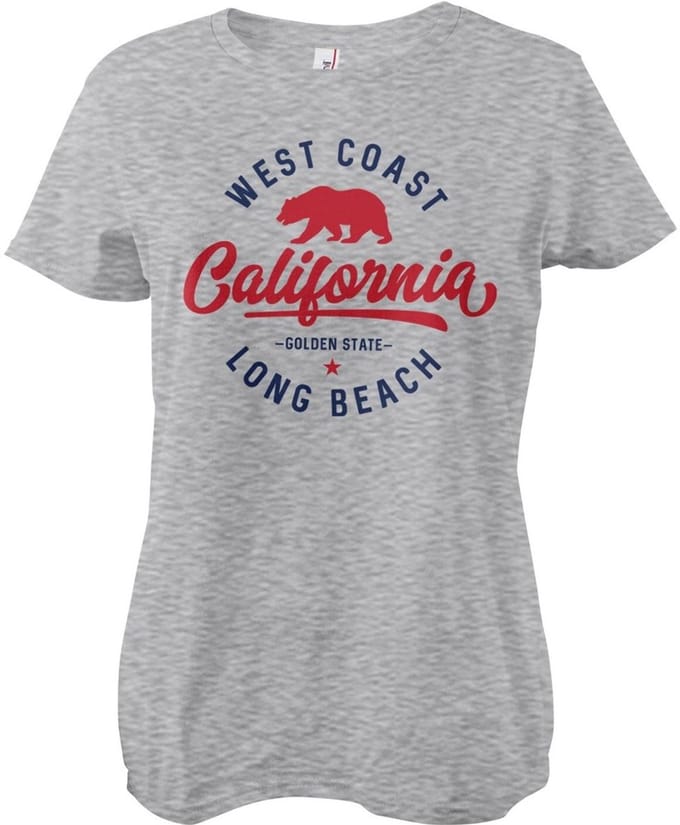 West Coast California Girly T-shirt voor dames, heather-grijs