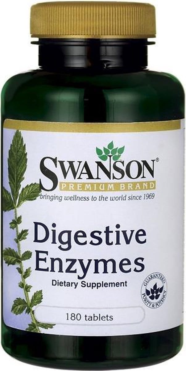Swanson Health Digestive Enzymes - Vitamines / Enzymen - 180 Tabletten - 1 Potje