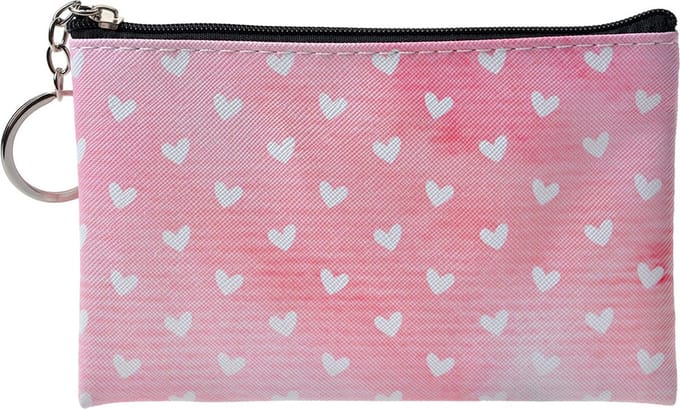 Juleeze Portemonnee 10x15 cm Roze Kunststof Rechthoek Hartjes