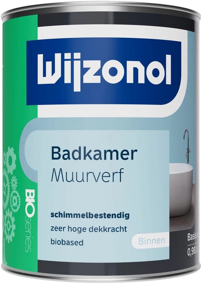 Wijzonol Muurverf Badkamer Wit 1 Liter